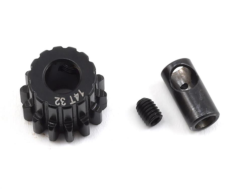 ProTek RC Steel 32P Pinion Gear w/3.17mm Reducer Sleeve (Mod .8) (5mm Bore) (14T)