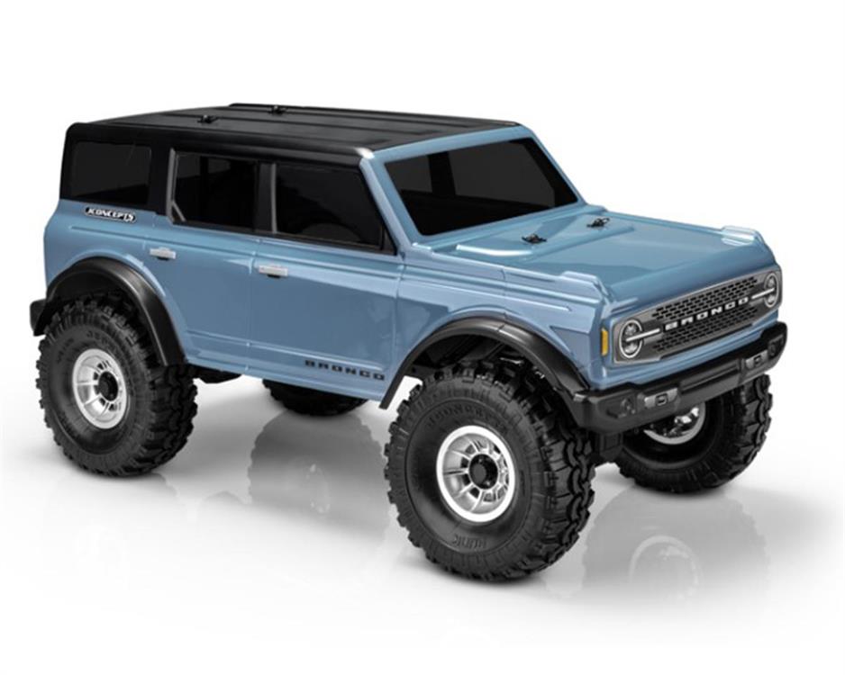 JConcepts 2021 Ford Bronco 4 Door Rock Crawler Pre-Trimmed Body (Clear) (12.3")