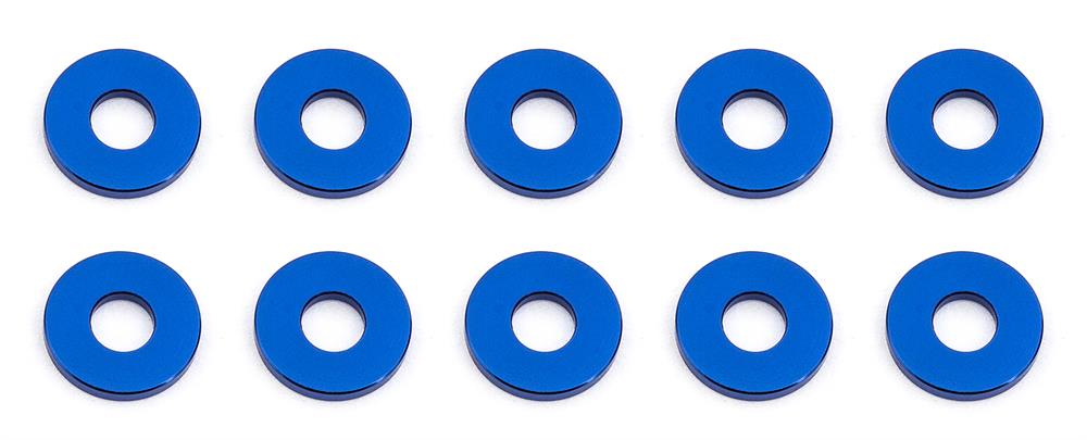 Bulkhead Washers, 7.8x3.0x1.0 mm, blue aluminum