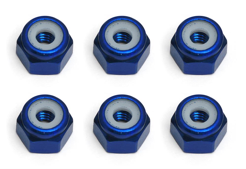 FT Locknuts, 8-32, blue aluminum