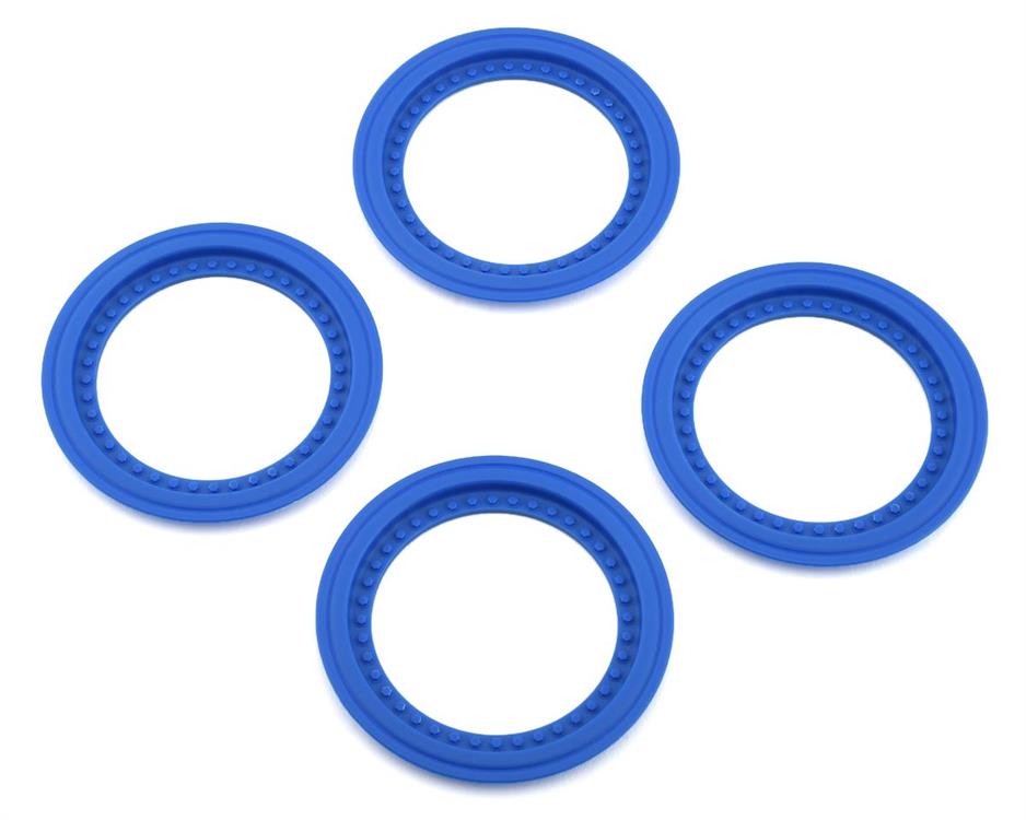 JConcepts Tribute Monster Truck Wheel Mock Beadlock Rings (Blue) (4)