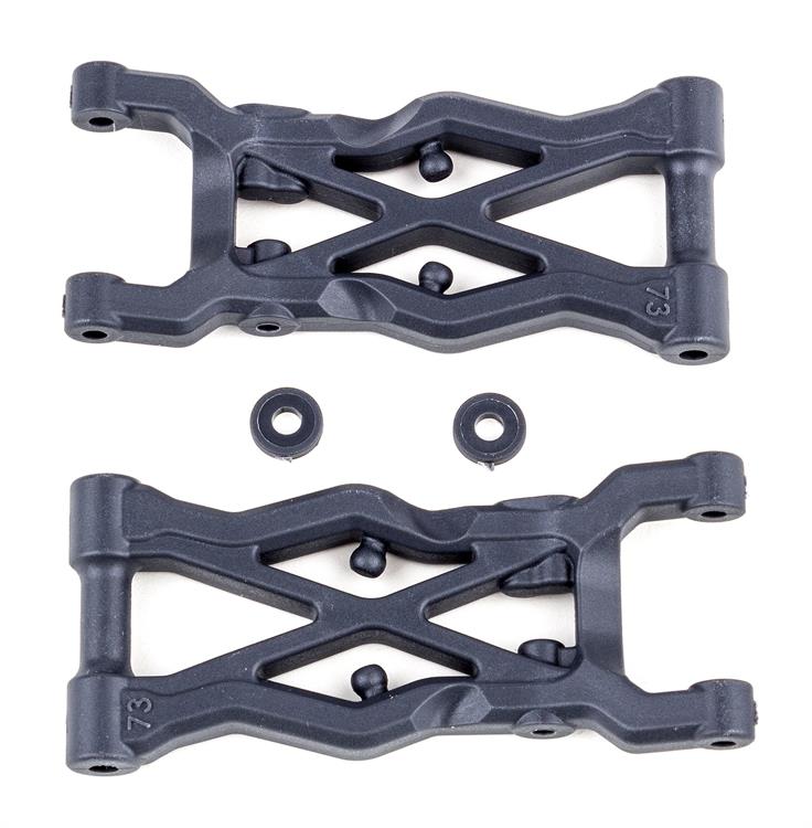 RC10B6.2 Rear Suspension Arms, 73mm, hard