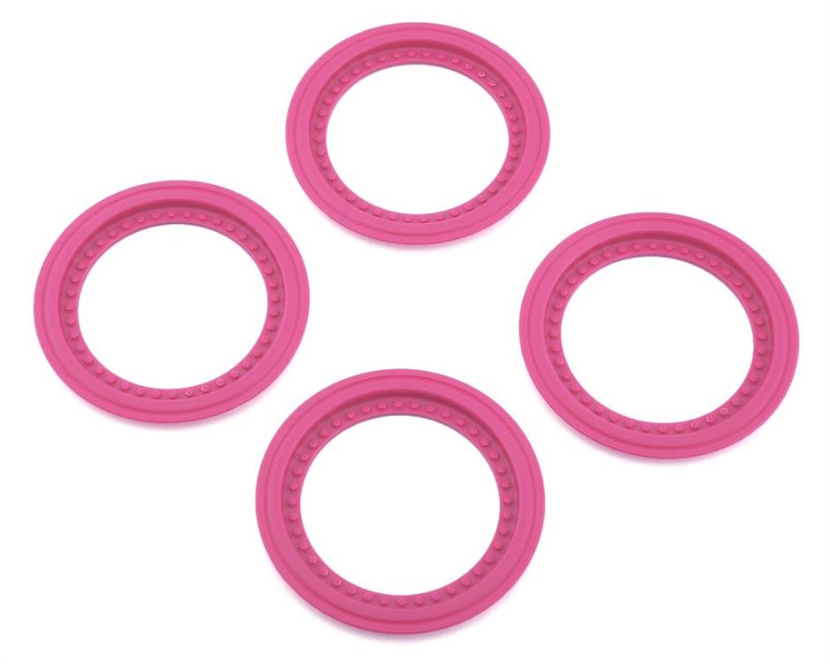 JConcepts Tribute Monster Truck Wheel Mock Beadlock Rings (Pink) (4)