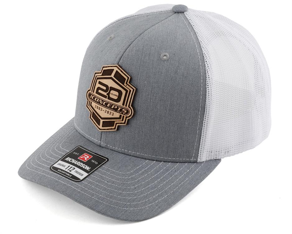 JConcepts "20th Anniversary" 2023 Snapback Round Bill Hat (White/Grey)