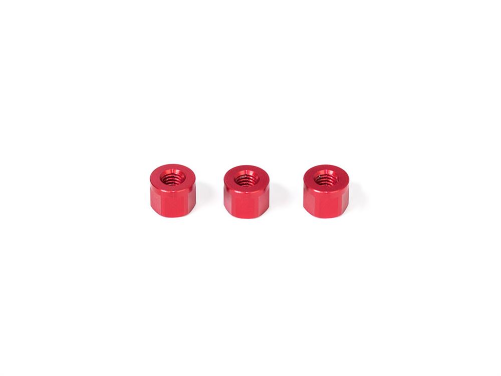 INFINITY ALU MOUNT SPACER M3x6x4.5mm (Red/3pcs)