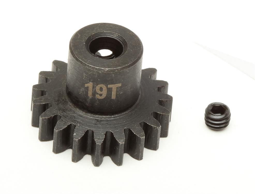 Steel Pinion Gear, 19T, Mod 1, 5 mm shaft