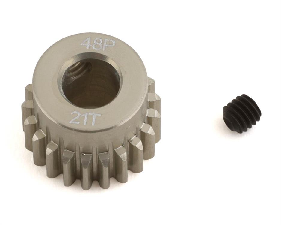 ProTek RC 48P Lightweight Hard Anodized Aluminum Pinion Gear (5.0mm Bore) (21T)