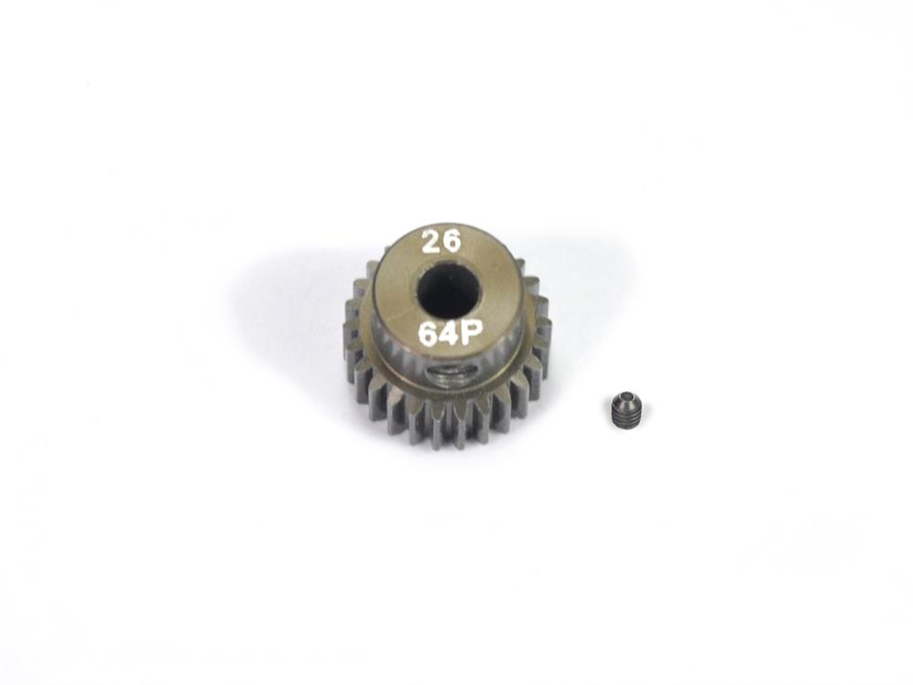 Motor-pinion alu hard 64P / 26T