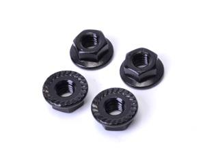 CORE RC - Serrated Alloy M4 Nuts - Black - pk4