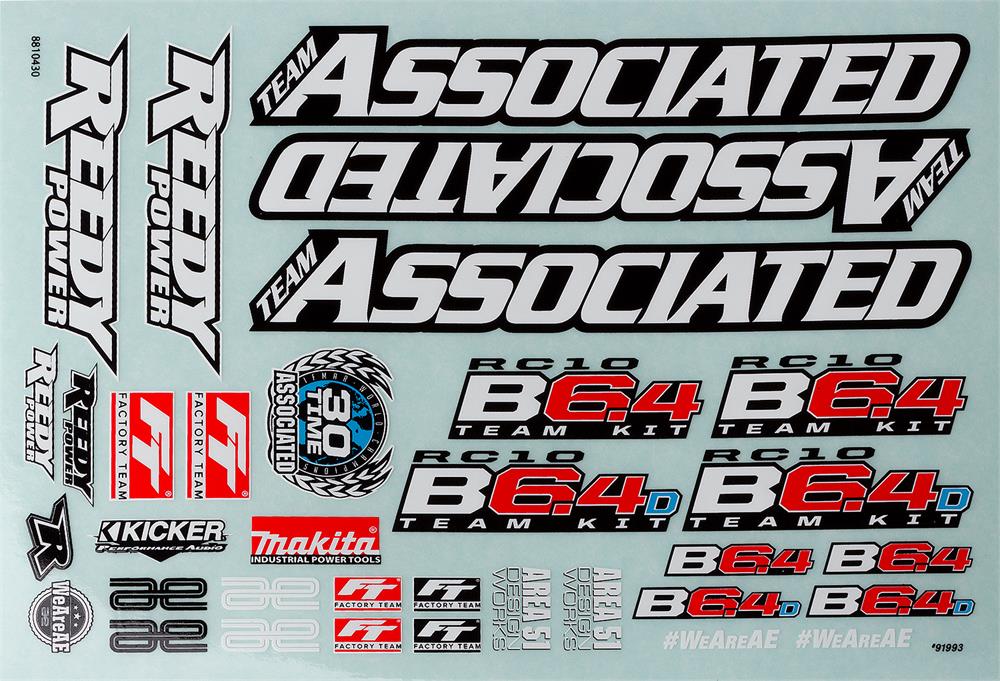 RC10B6.4 Decal Sheet