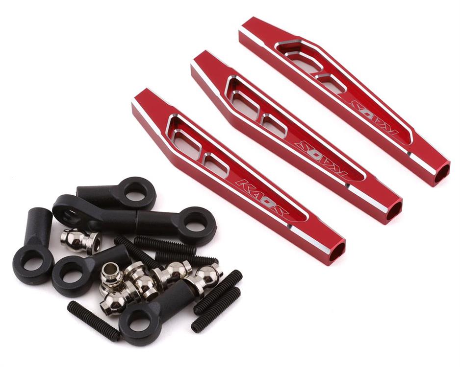 CEN F450 69mm Aluminum Front Upper & Lower Suspension Links (Red) (3)