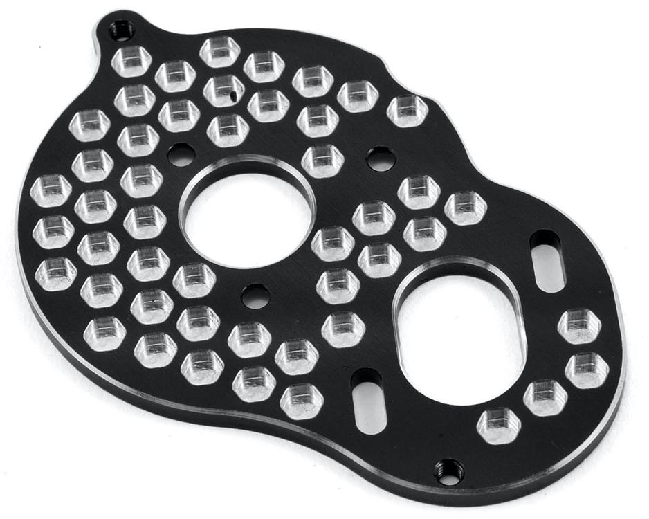 JConcepts B5M Aluminum "3 Gear" Honeycomb Motor Plate (Black)