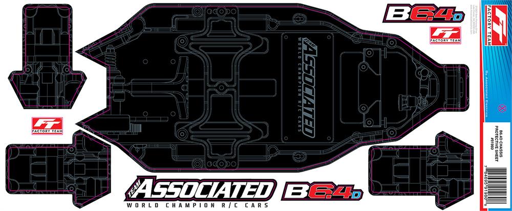 RC10B6.4D FT Chassis Protective Sheet, printed