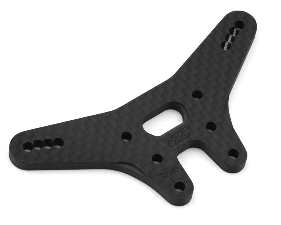 JConcepts RC10B7 Carbon Fiber Rear Shock Tower (Black) (-2mm)