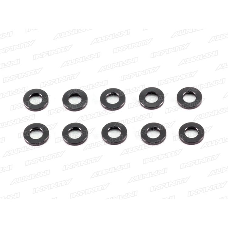 ALUMINUM WASHER 3x6x1.0mm (Black/10pcs)