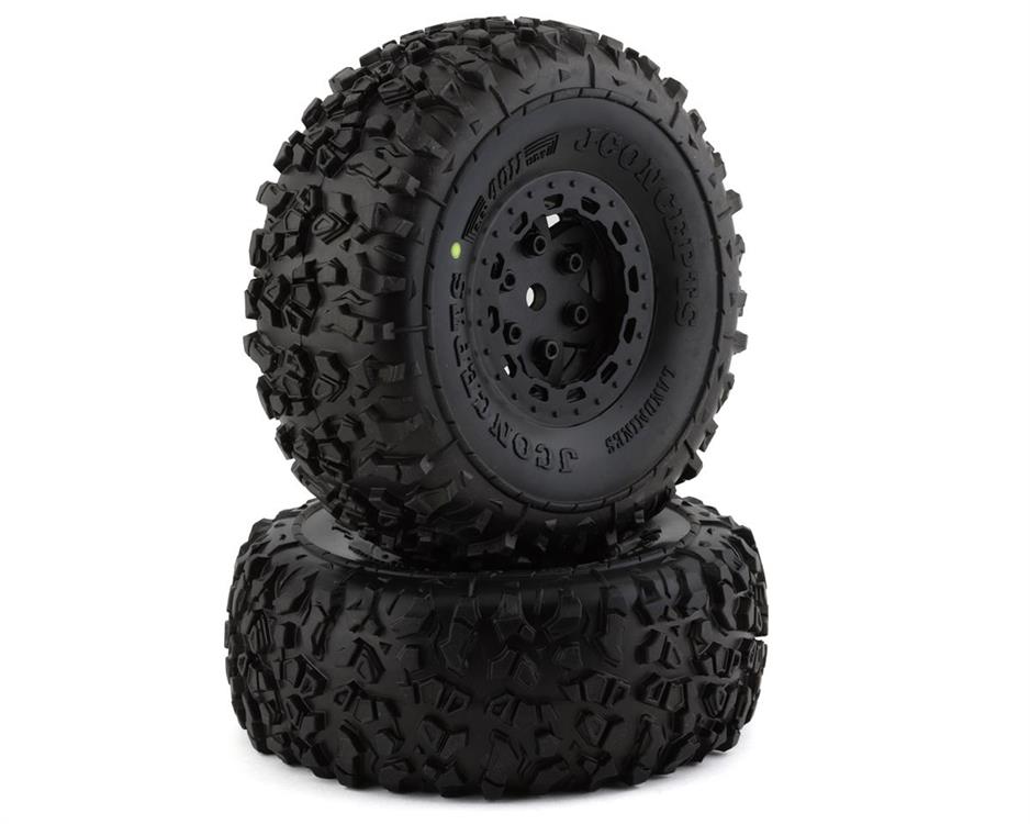 JConcepts Pre-Mounted Landmines Tires w/Tremor Wheels (Black) (2) (Yellow)