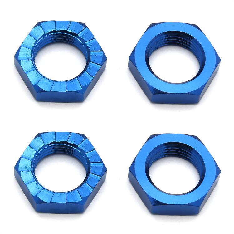 FT Wheel Nuts, 17 mm, blue aluminum