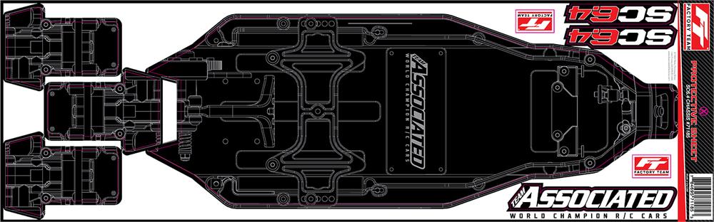 RC10SC6.4 FT Chassis Protective Sheet, printed