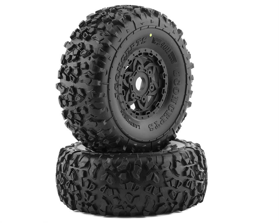 JConcepts Mojave 6S BLX Pre-Mounted Landmines Tires w/Tremor Wheels (Black) (2) (Yellow)