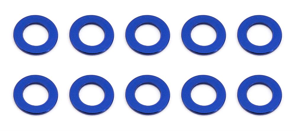 Ballstud Washers, 5.5x3.0x0.5 mm, blue aluminum