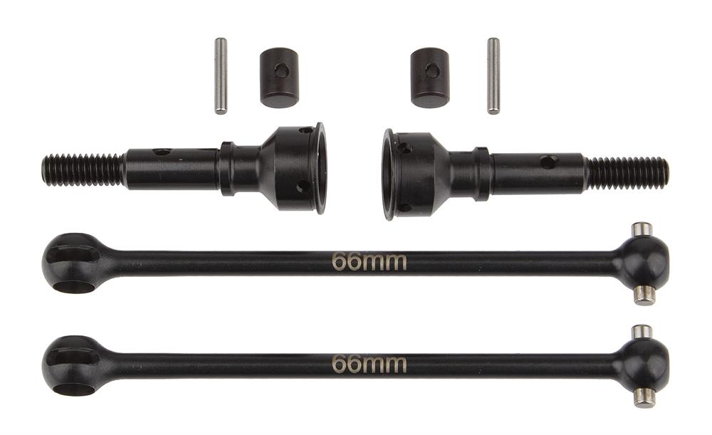 RC10B74.1 Rear CVA Set, 66mm