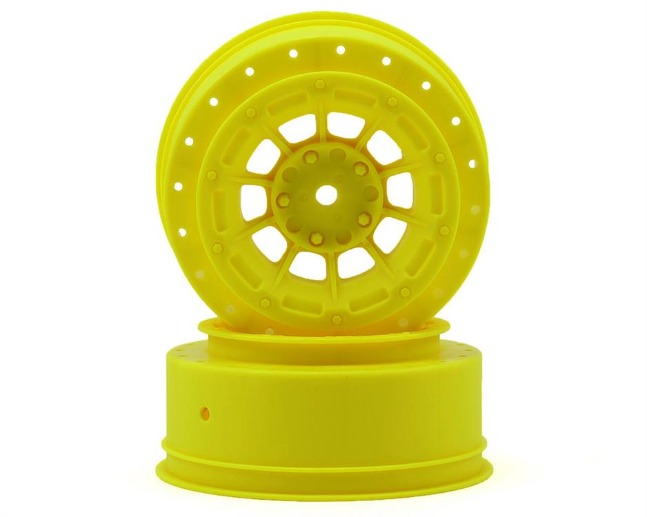 JConcepts 12mm Hex Hazard Front Wheel w/3mm Offset (Yellow) (2) (SC10B)