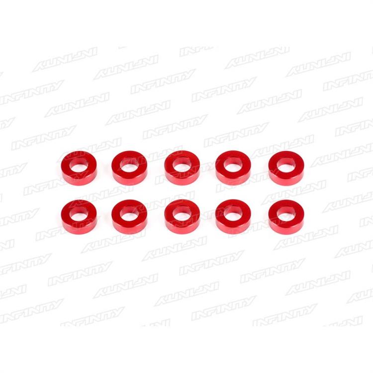 ALUMINUM WASHER 3x6x2.0mm (Red/10pcs)