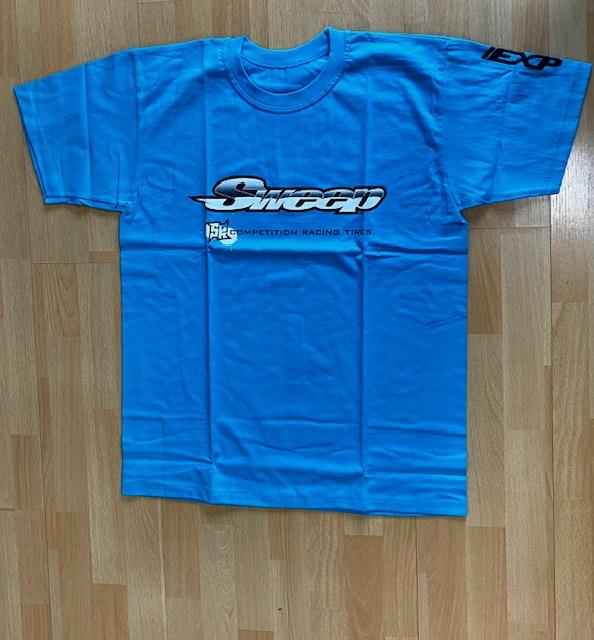 100% cotton-knit Sweep Racing T-shirt shirt  L size