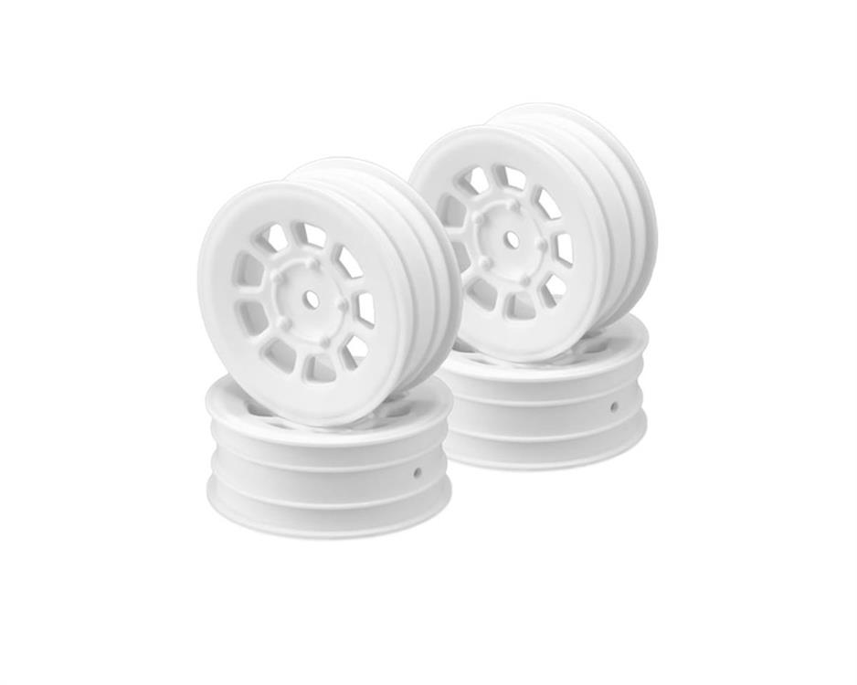 JConcepts 9 Shot 2.2 Dirt Oval Front Wheels (White) (4) (B6.1/XB2/RB7/YZ2)