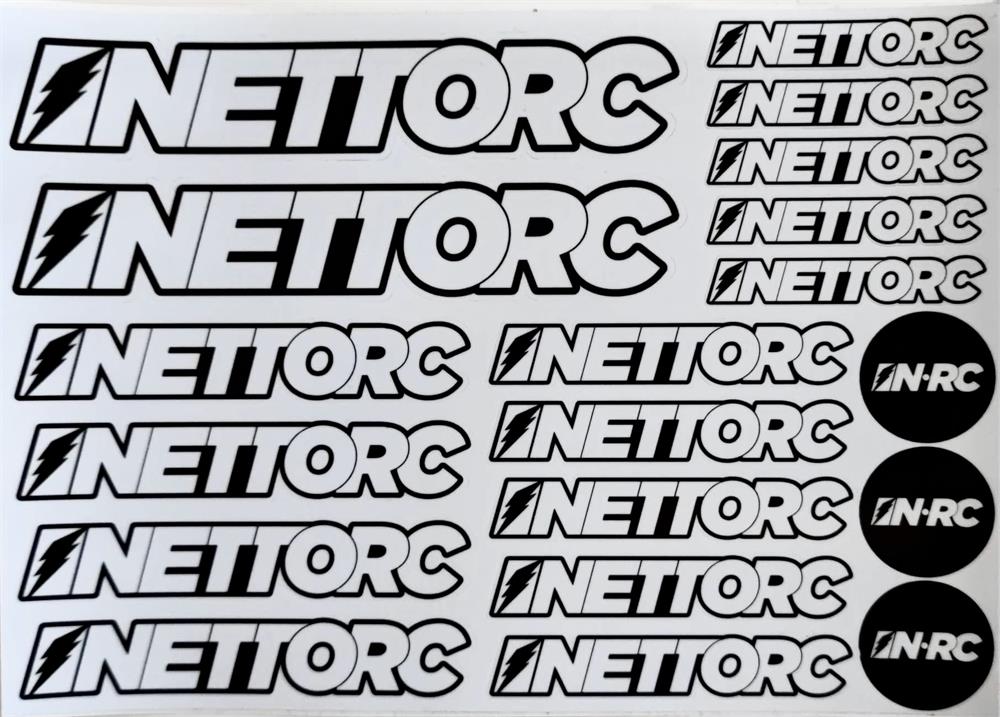 NettoRC Sticker Black/White 2021 Dekaler A5