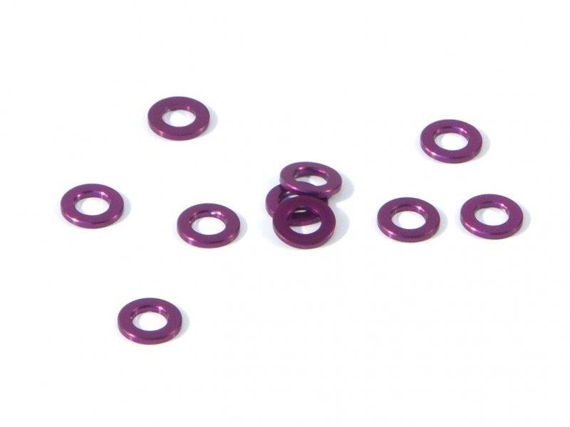 ALUMINIUM WASHER 3 X 6 X 0.75MM (PURPLE/10 PCS)