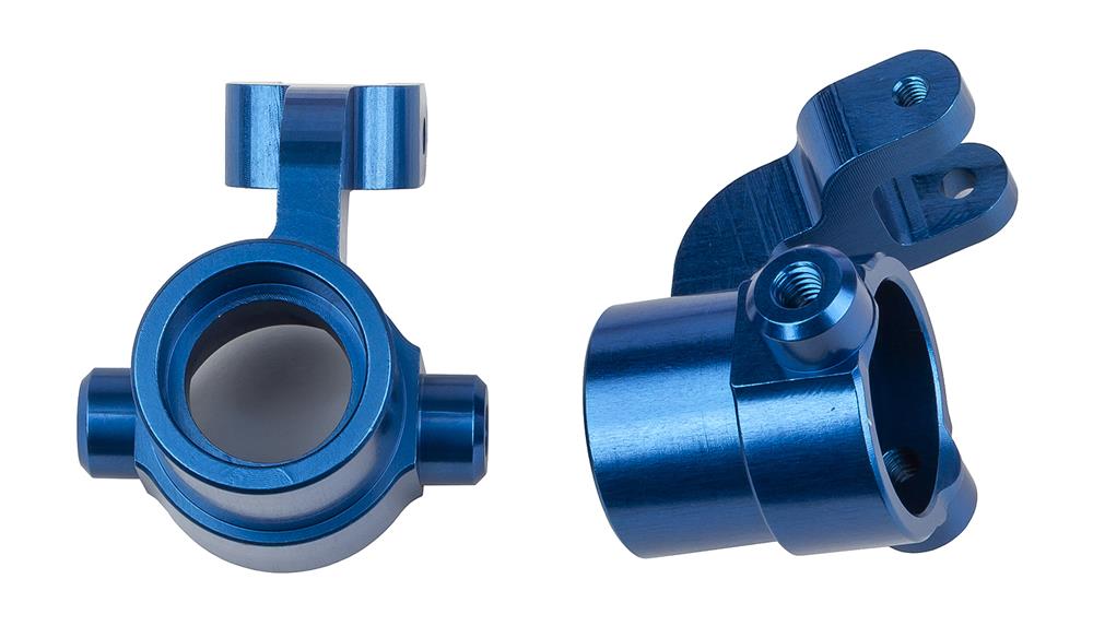 SR7 FT Steering Blocks, blue aluminum