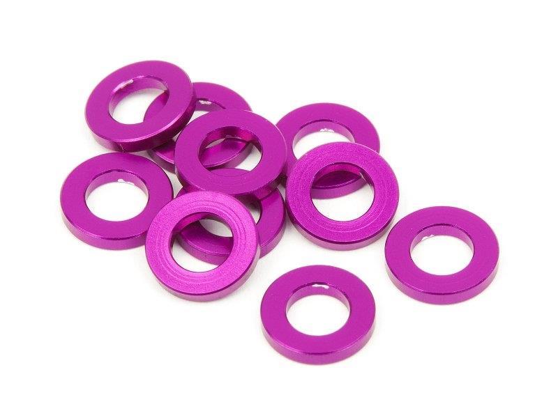 ALUMINIUM WASHER 3 X 6 X 1.0 MM (PURPLE/10 PCS)