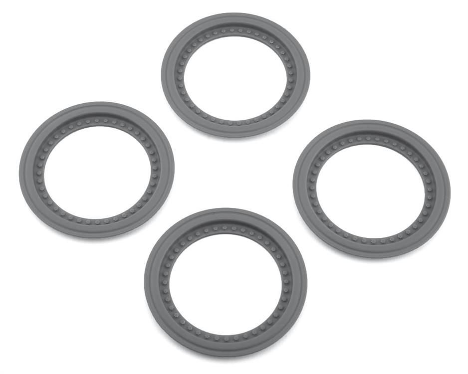 JConcepts Tribute Monster Truck Wheel Mock Beadlock Rings (Silver) (4)