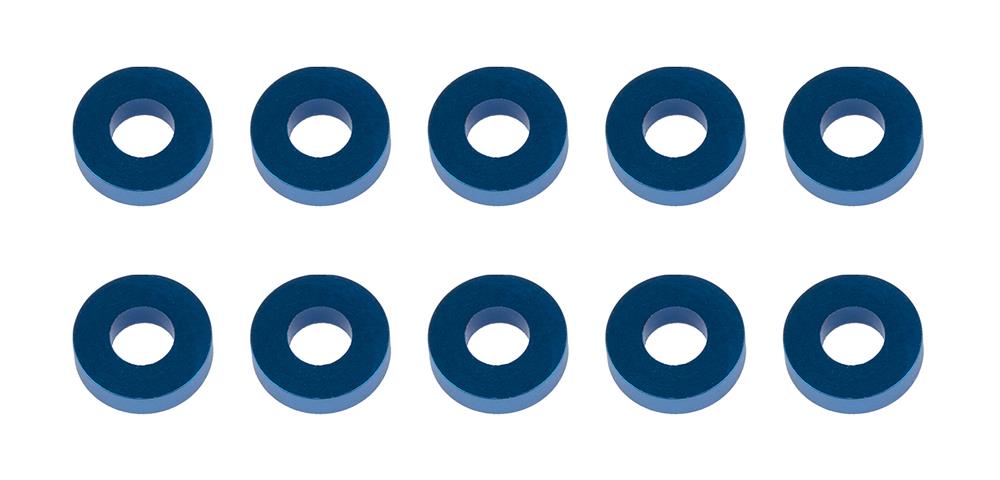 Washers, 7.8x3.5x2.0mm, blue aluminum