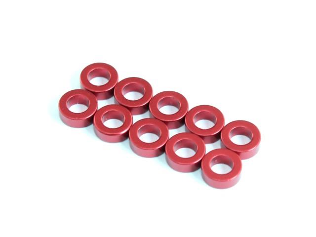 Aluminum Spacer 3x5.5x1mm, Red