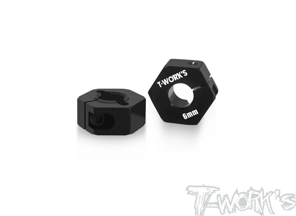 7075-T6 Alum Clip Wheel Adapter 6mm （ For Team Associated RC10 B74.2/B74.1/B74/ B6.4/B6.3/B6.2/B6.1/DR10）2pcs.