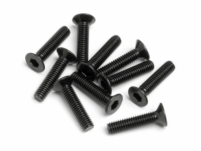 FLAT HEAD SCREW M2.5x12mm (HEX SOCKET/10pcs)