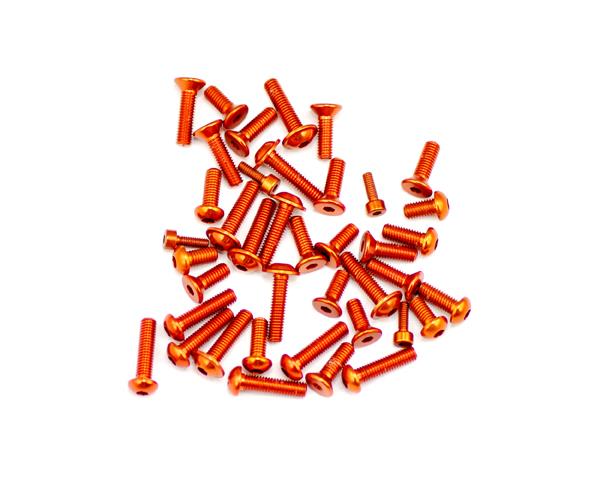 Screw set alu top/side orange 977 (40)