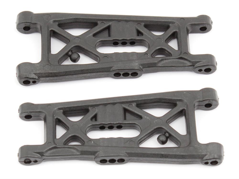 RC10B6 FT Front Suspension Arms, flat, carbon