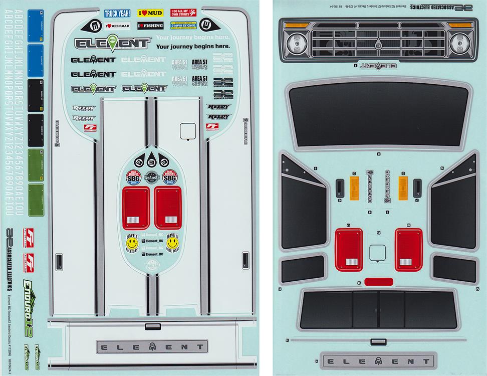 Enduro12, Sendero Decal Sheets