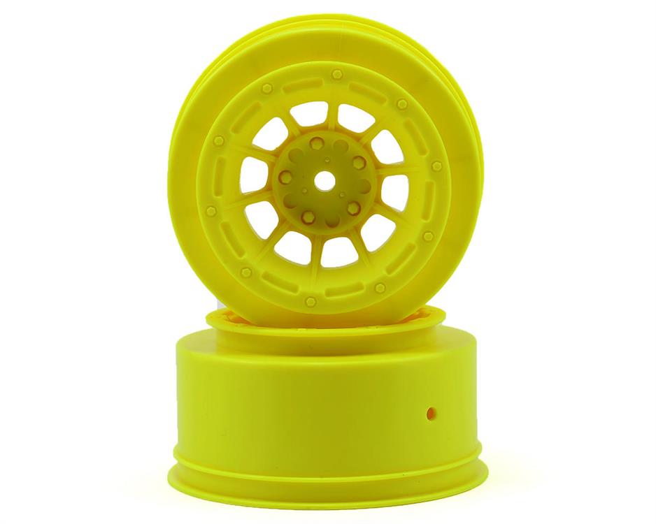 JConcepts 12mm Hex Hazard Short Course Wheels (Yellow) (2)