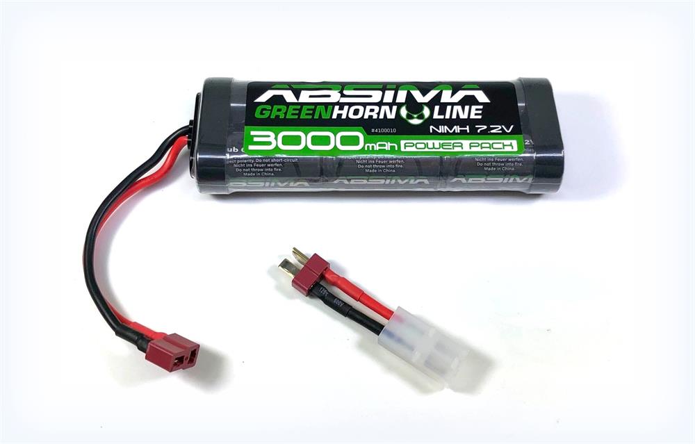 Greenhorn V2 NiMH 7.2V 3000 (T-Plug + Tamiya Adaptor) 4100010