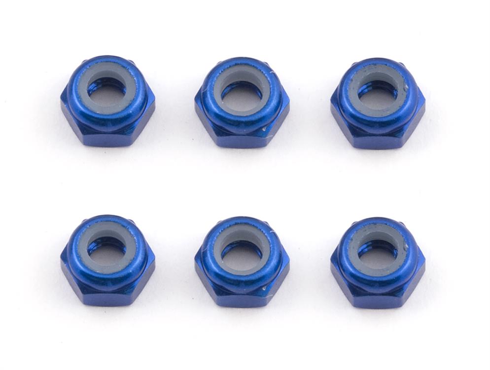 FT Locknuts, M3, blue aluminum