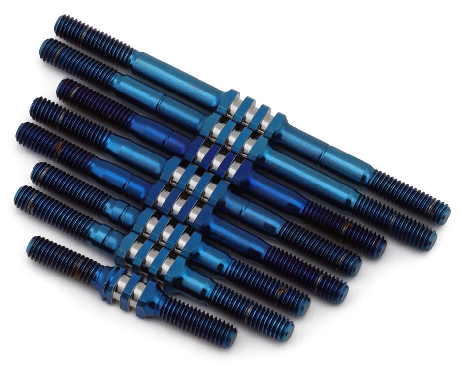 JConcepts RC10 Worlds Fin Titanium Turnbuckle Set (Blue) (8)