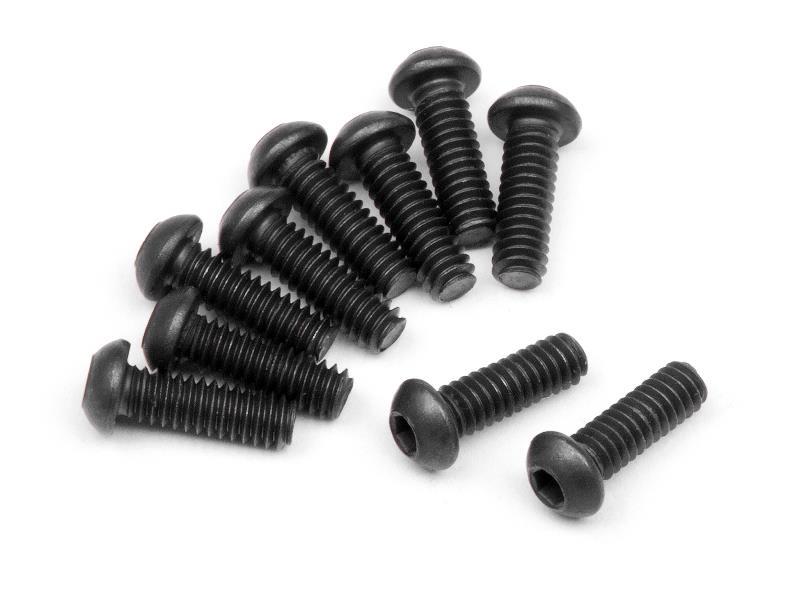 BUTTON HEAD SCREW M2X6MM (HEX SOCKET/10PCS)