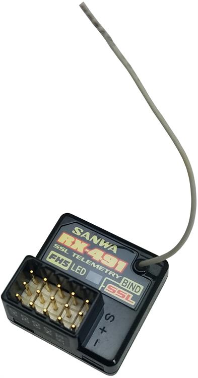 Sanwa RX-491 (FH5, SUR) Waterproof Telemetry Receiver