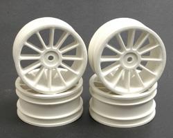 Wheel; 12 spoke 25mm - White (Pk4)