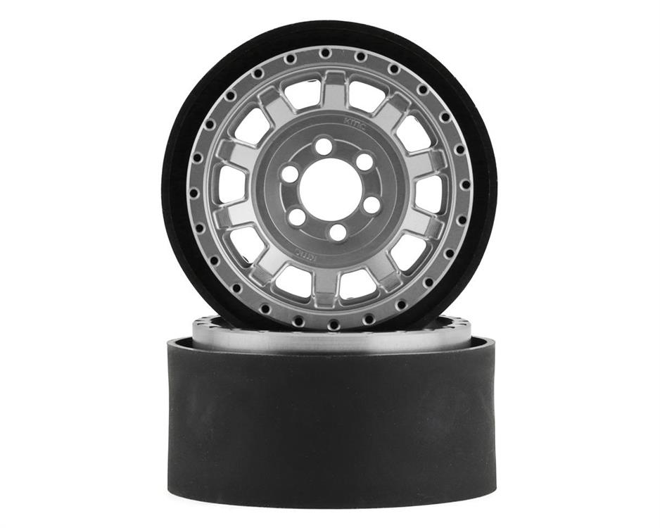 Vanquish Products KMC KM236 Tank 2.2" Beadlock Crawler Wheels (Clear) (2)