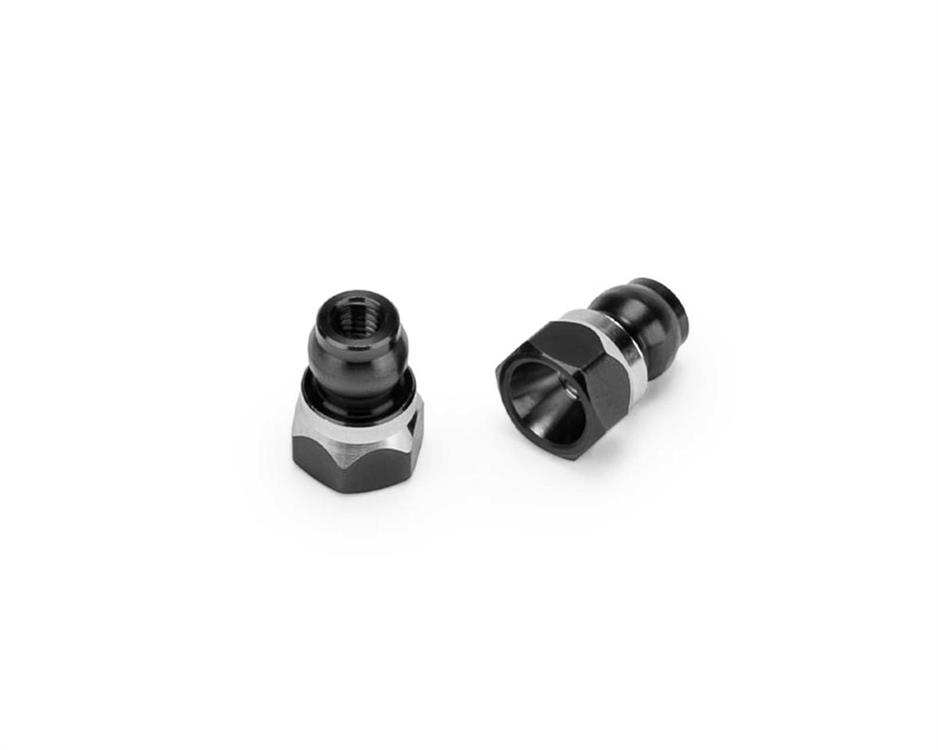 JConcepts RC10B7/B7D 8mm Fin Titanium Front Shock Stand-Off (Black) (2)